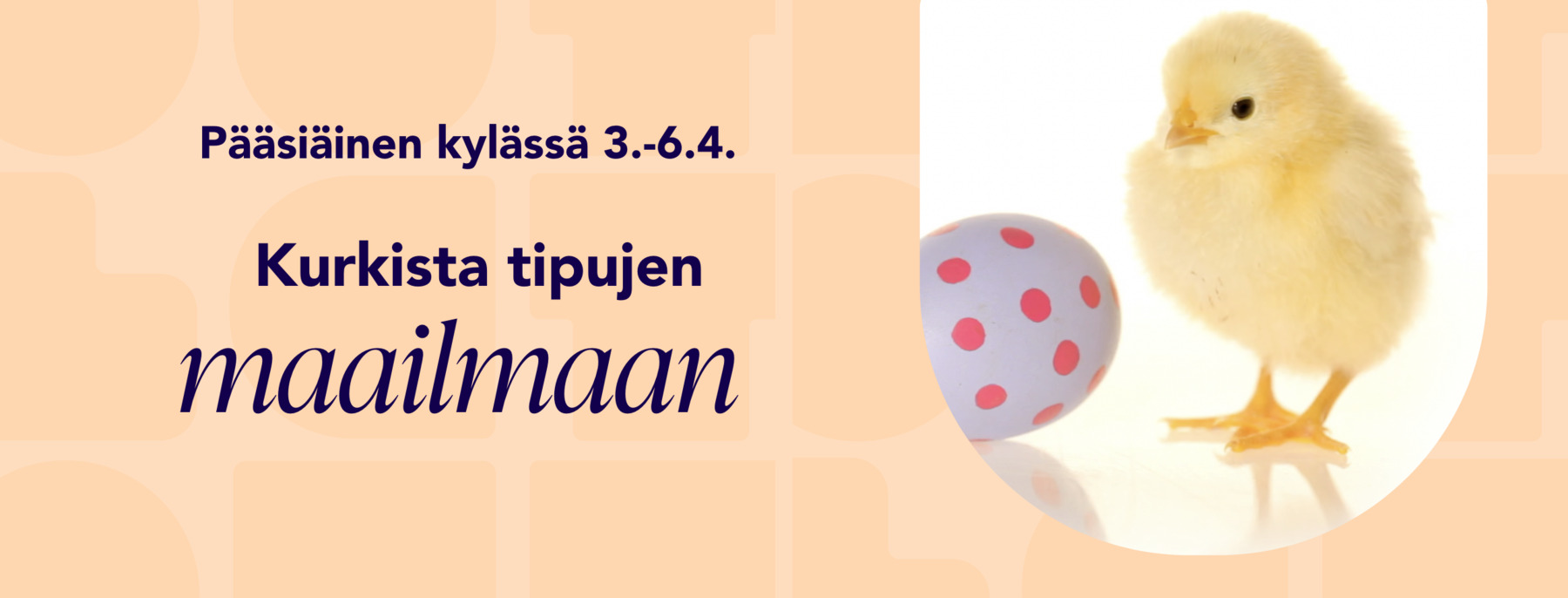 Suloinen pääsiäistipu ja muna keltaisella taustalla