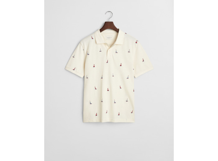 Embroidered Graphic Polo