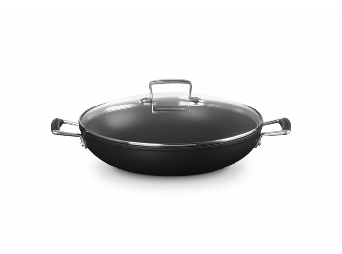 Toughened Non-Stick Shallow Casserole with Glass Lid