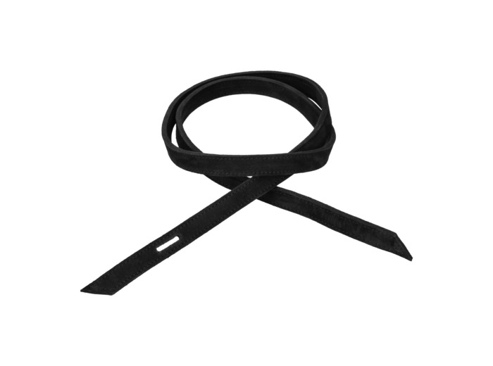 wrap belt black suede