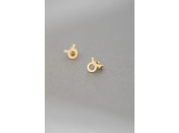 ZODIAC STUD EARRINGS TAURUS GOLD