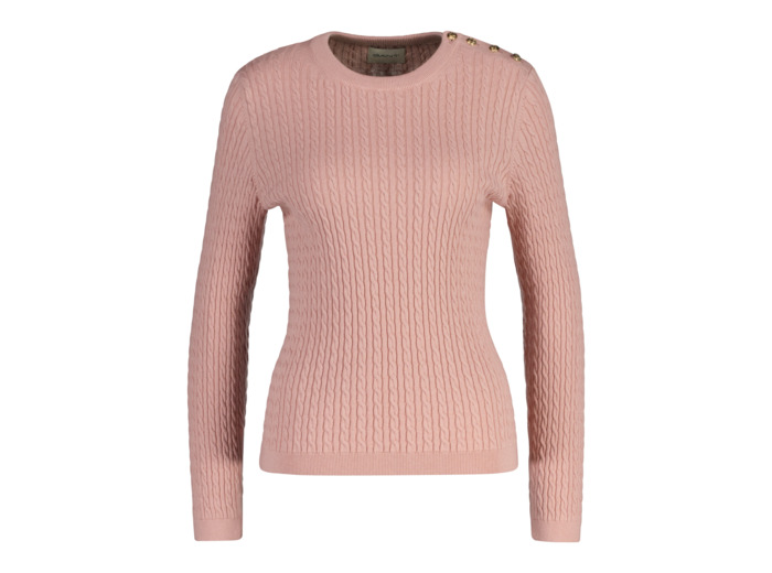 GANT Mini Cable Knit C-Neck
