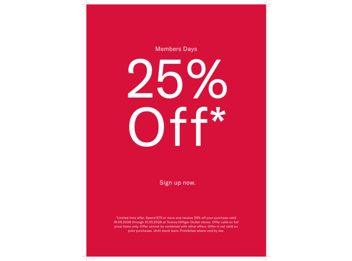 Members Week: 25% OFF Outlet Price*