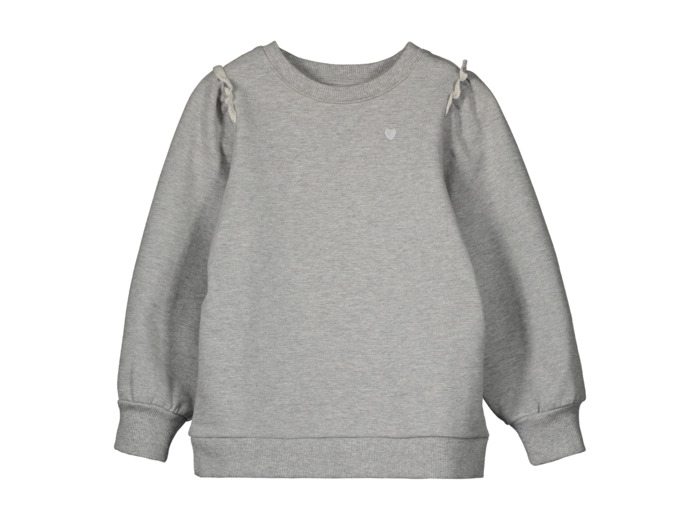 SWEATSHIRT PUFF SHOULDER GIRLS GREY MELANGE