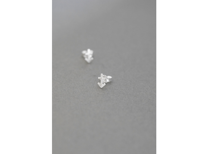 ZODIAC STUD EARRINGS SAGITTARIUS SILVER