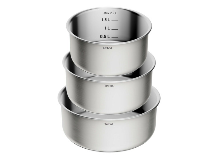 Ingenio G7 Emotion Brushed Uncoated 4 pcs set Saucepans 18/20/22cm