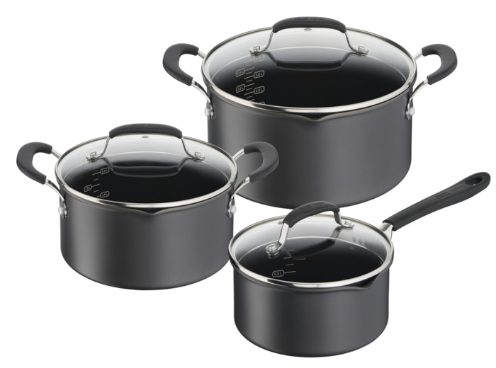 JO Quick & Easy HA Set 6 pieces: Saucepan 18 cm + Lid, Stewpots 20/24 cm + Lids