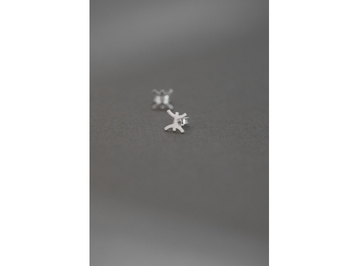 ZODIAC STUD EARRINGS PISCES SILVER