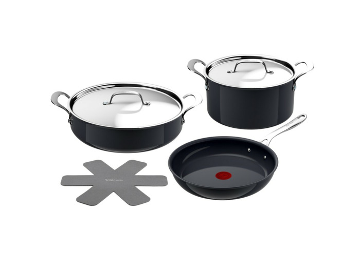 Jamie Oliver Enjoy Set 5 pcs. (FP 28 cm, All-in-One 30 cm, Stewpot 24 cm, 2 lids, 1 protector)