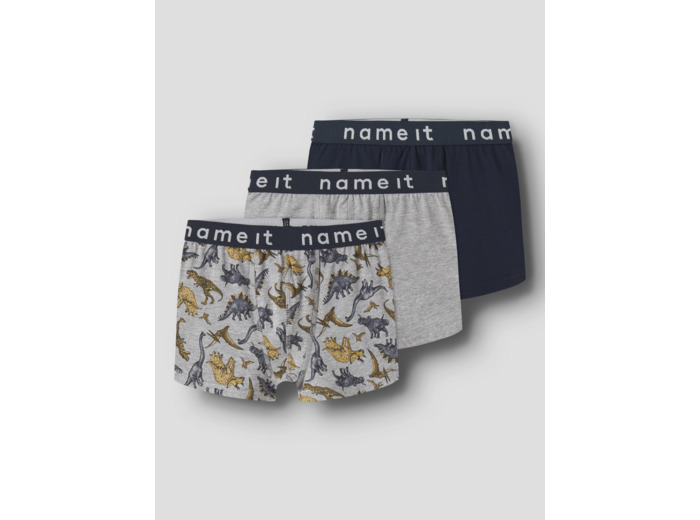 NKMPBOXER 3P GREY MELANGE DINO INJ