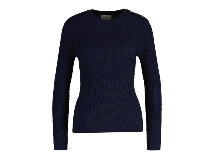 GANT Mini Cable Knit C-Neck