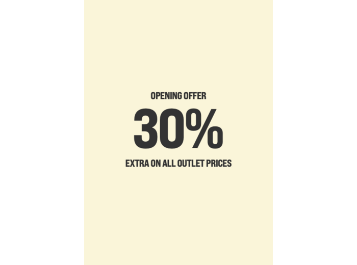 Extra -30% on all Outlet Prices