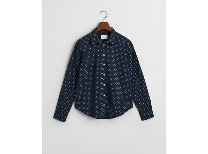 Reg Dot Print CTN Voile Shirt