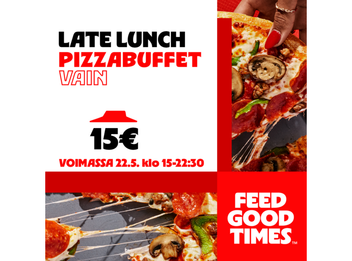 Late Lunch pizzabuffet 15€