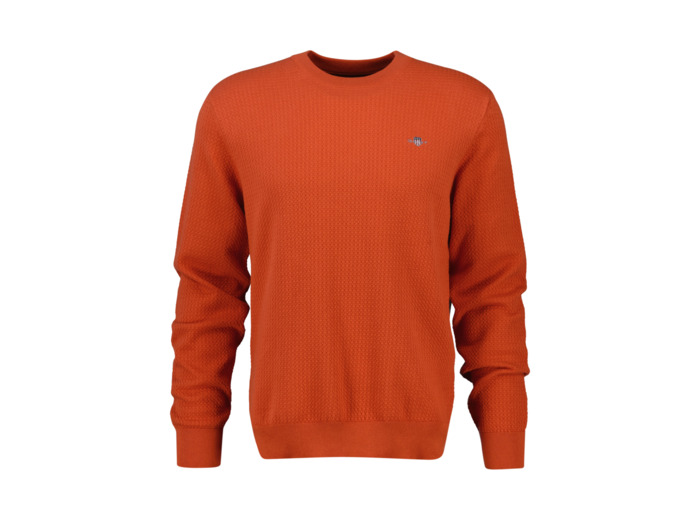 Textured Cotton C-Neck