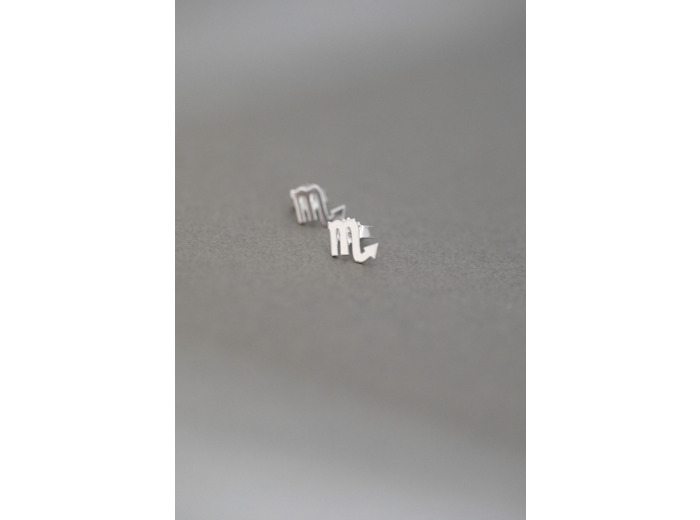 ZODIAC STUD EARRINGS SCORPIO SILVER