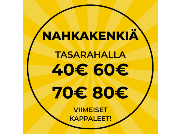Nahkakenkiä tasarahalla
