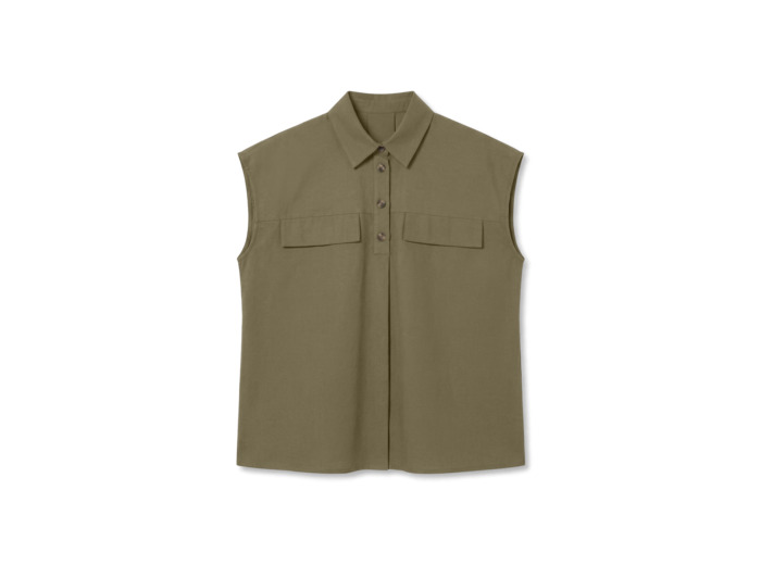 Regular Fit Shirt Collar Sleeveless (S/L)