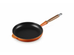 Cast Iron Frying Pan with Wooden Handle
