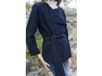 Boiled wool jacket navy