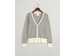 Fine Knit Striped Cardigan