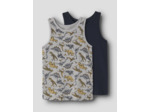 NKMPTANK TOP 2P GREY MELANGE DINO INJ