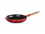 Cast Iron Frying Pan with Wooden Handle