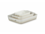 Stoneware Set of 3 Classic Rectangular Dishes