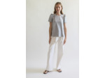 T-SHIRT PUFF SHOULDER GREY MELANGE COTTON GIRLS