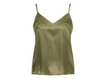 V-NECK SILK TOP GREEN