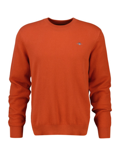 Textured Cotton C-Neck