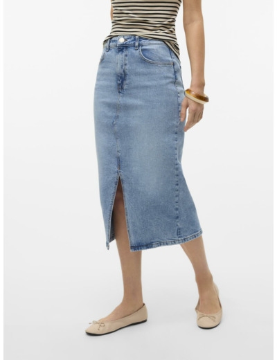 VMNATALIE HR MIDI DNM SKIRT MIX NOOS