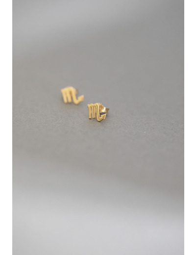 ZODIAC STUD EARRINGS SCORPIO GOLD