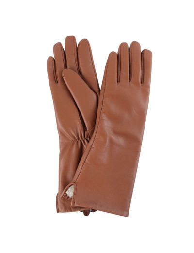 Jade leathergloves with furlining