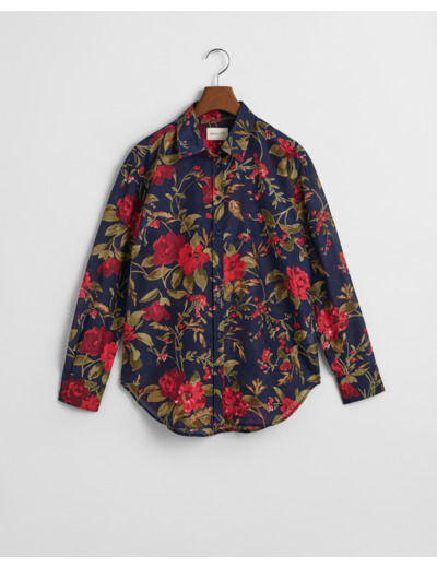 Rel Rose Print Cot Silk Shirt