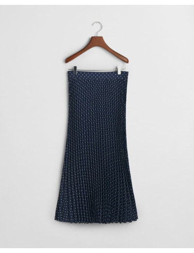 Dot Print Pleated Skirt