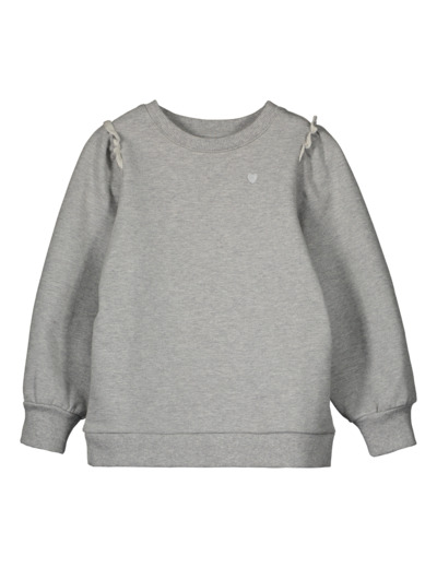SWEATSHIRT PUFF SHOULDER GIRLS GREY MELANGE