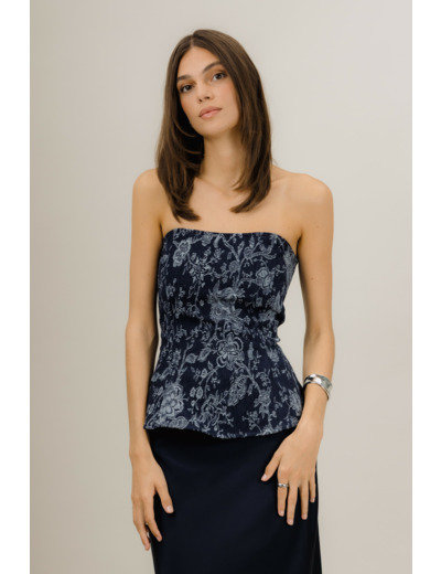 Brielle Corset Top Denim