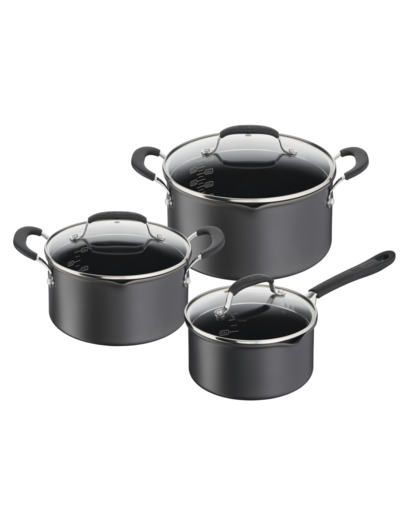 JO Quick & Easy HA Set 6 pieces: Saucepan 18 cm + Lid, Stewpots 20/24 cm + Lids