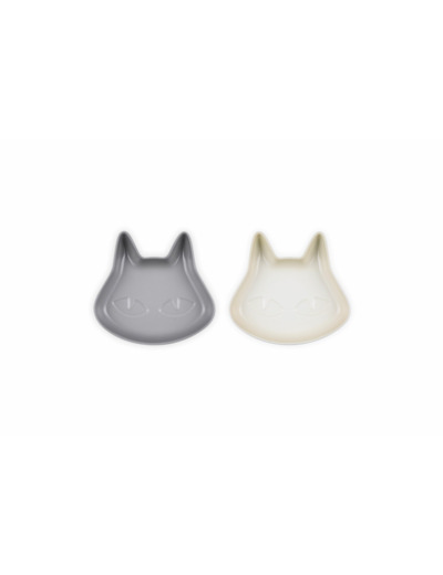 Stoneware Set of Cat Plates