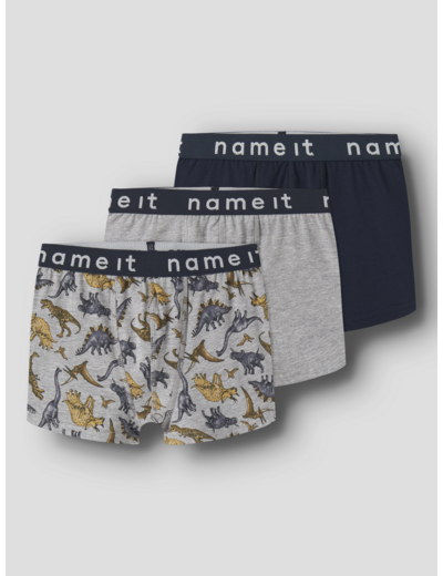 NKMPBOXER 3P GREY MELANGE DINO INJ
