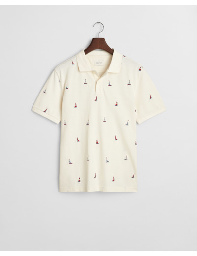 Embroidered Graphic Polo