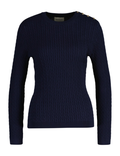 GANT Mini Cable Knit C-Neck