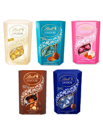 LINDOR 500g (45% Cocoa, Strawberry, Hazelnut,Salted Caramel and White Chocolates)  SHORTDATE 4/26, SPECIAL OFFER .