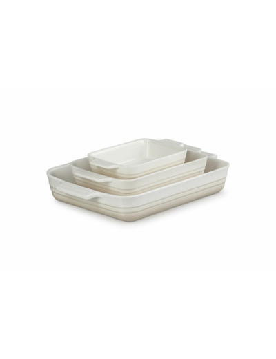 Stoneware Set of 3 Classic Rectangular Dishes