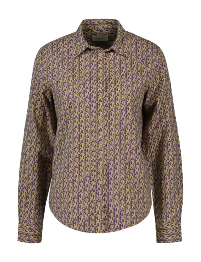 Reg Monogram Print CTN Voile Shirt