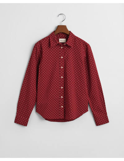 Reg Dot Print CTN Voile Shirt