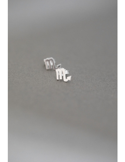 ZODIAC STUD EARRINGS SCORPIO SILVER