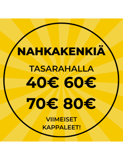 Nahkakenkiä tasarahalla