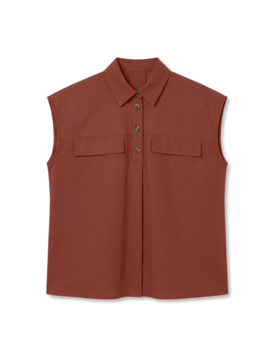 Regular Fit Shirt Collar Sleeveless (S/L)
